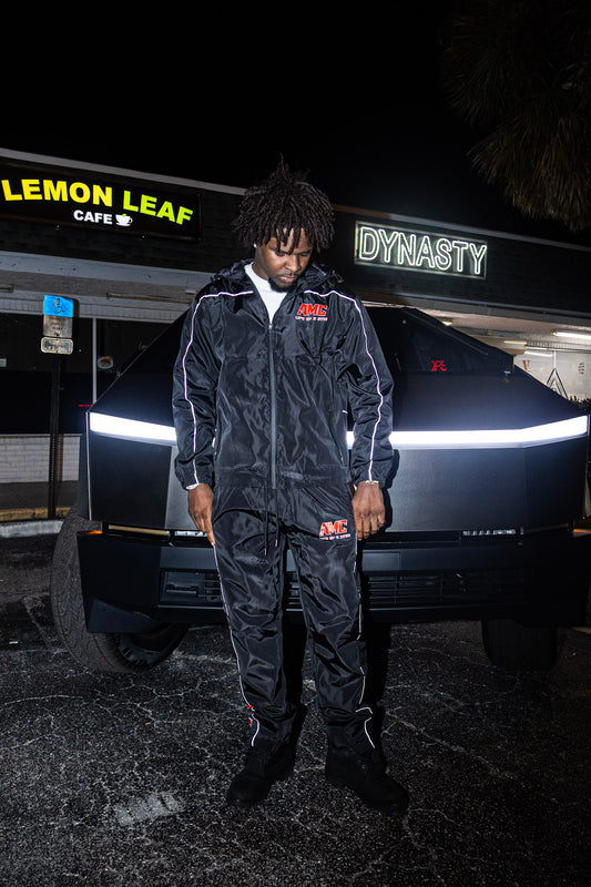 "Life Of A Star" Red Windbreaker Set