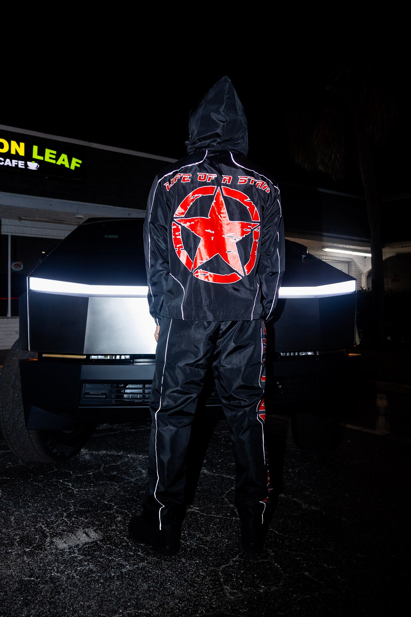 "Life Of A Star" Red Windbreaker Set