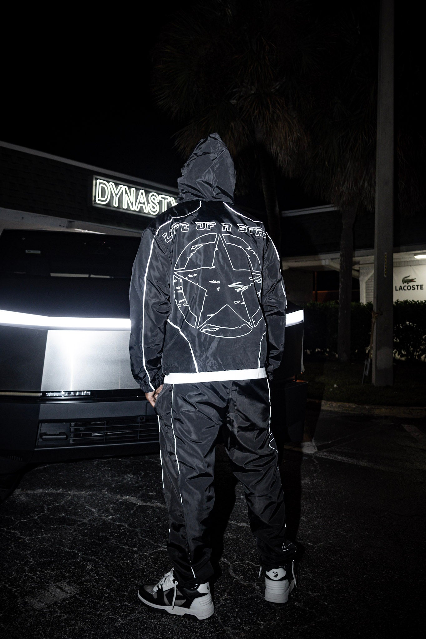 "Life Of A Star" Black Windbreaker Set