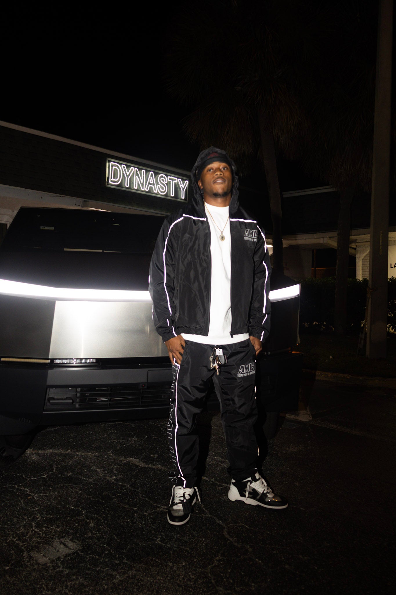"Life Of A Star" Black Windbreaker Set